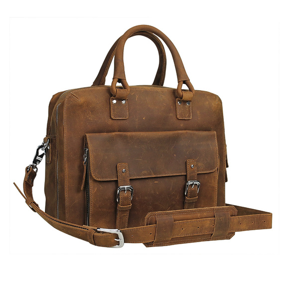 Full Grain Leather Travel Tote LB07VB - Picture 1 of 7